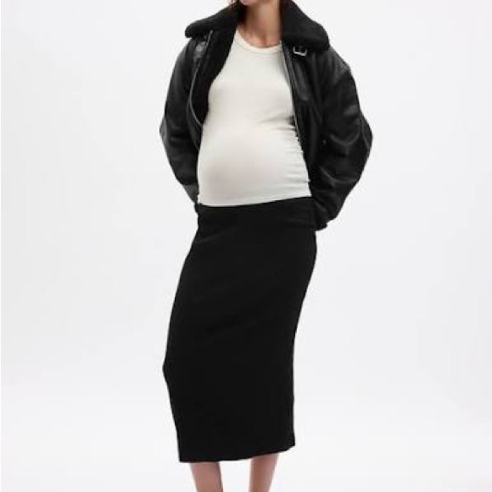 Gap Maternity midi rib skirt